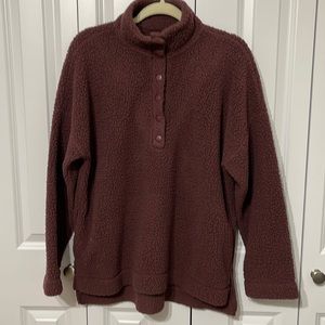 AERIE Cloud Sherpa Pullover - M